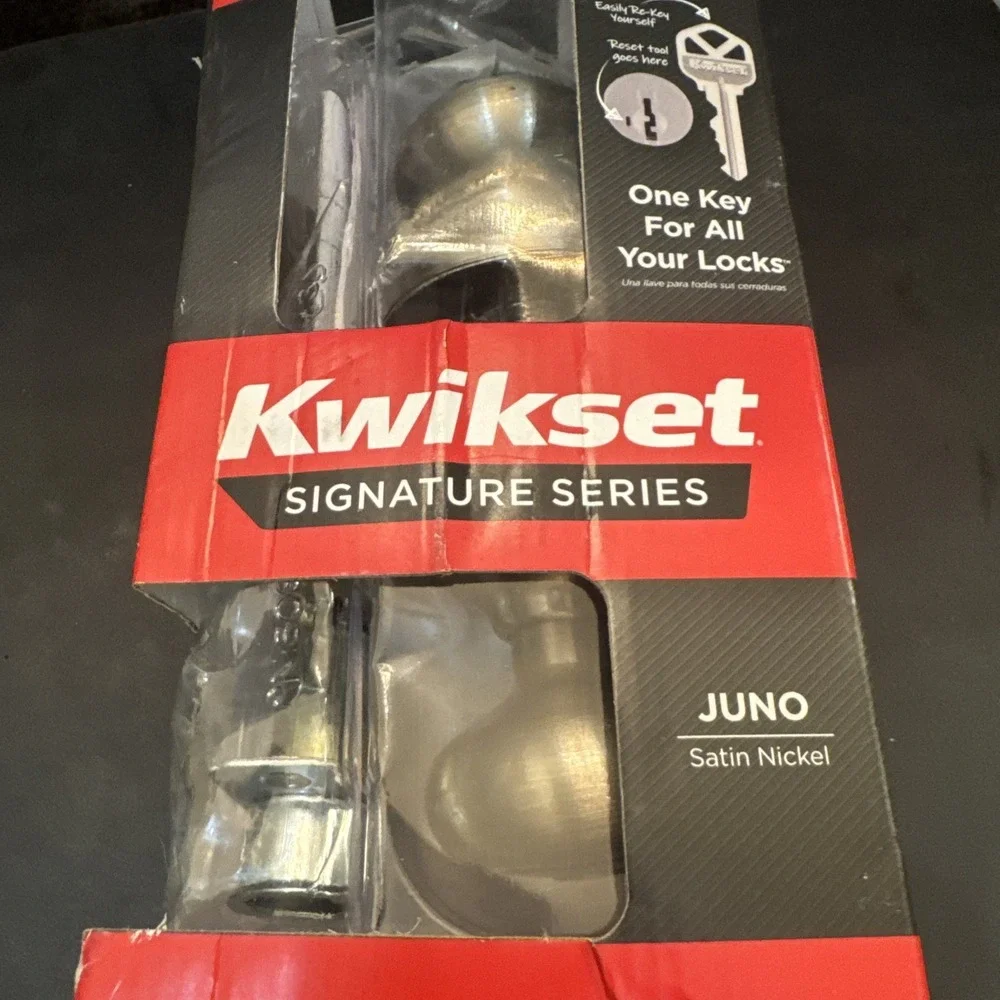 Kwikset 740J15SMTCP Juno Satin Nickel SmartKey Entry Knob 97402-736